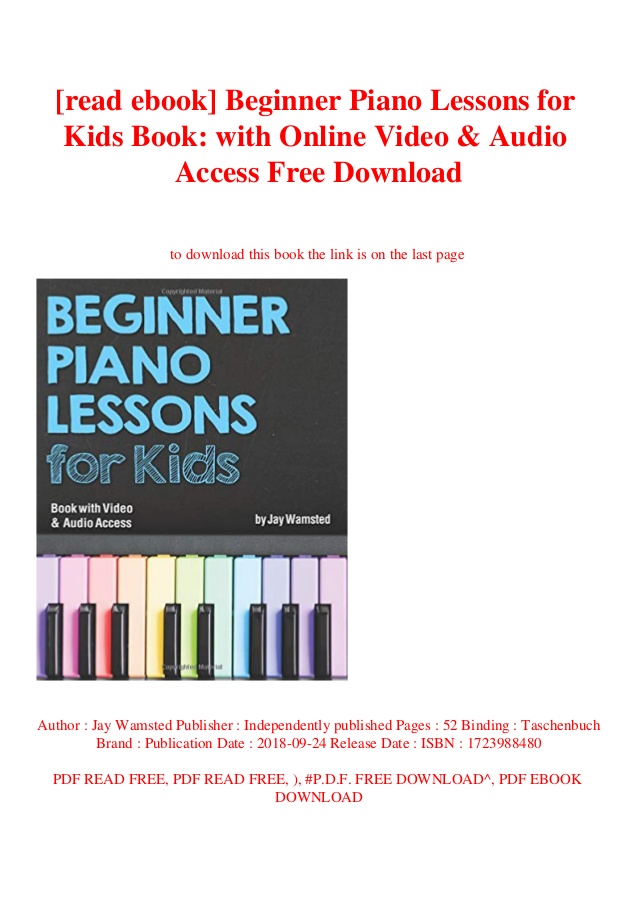 Free Piano Lessons For Beginners Pdf